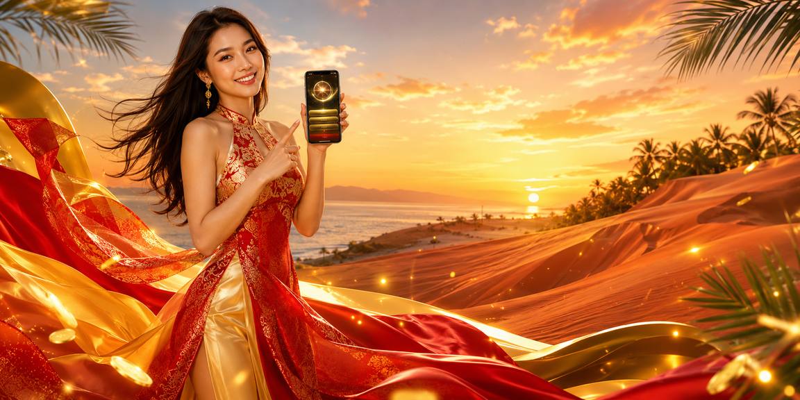 Phụ nữ mặc áo dài sử dụng ứng dụng casino tại Mũi Né